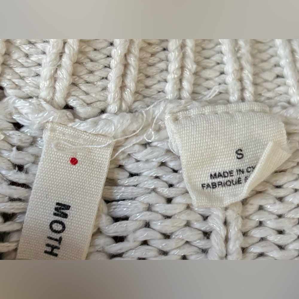 Anthropologie Cream Cable Knit Sweater - Picture 4 of 9